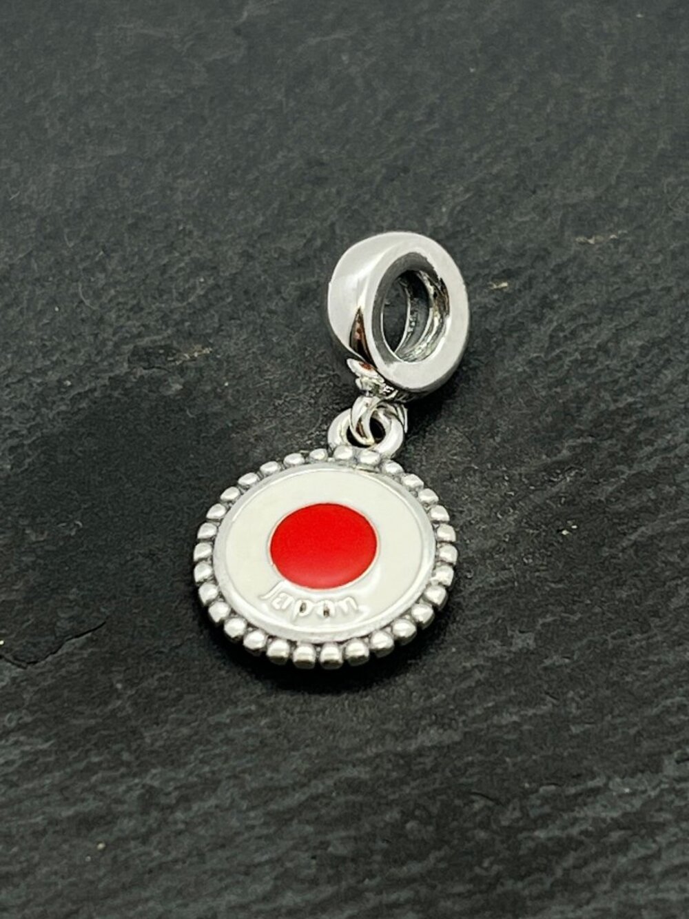 Pandora Japan Flag Exclusive Charm Sterling Silver Dangle Charm Jewelry